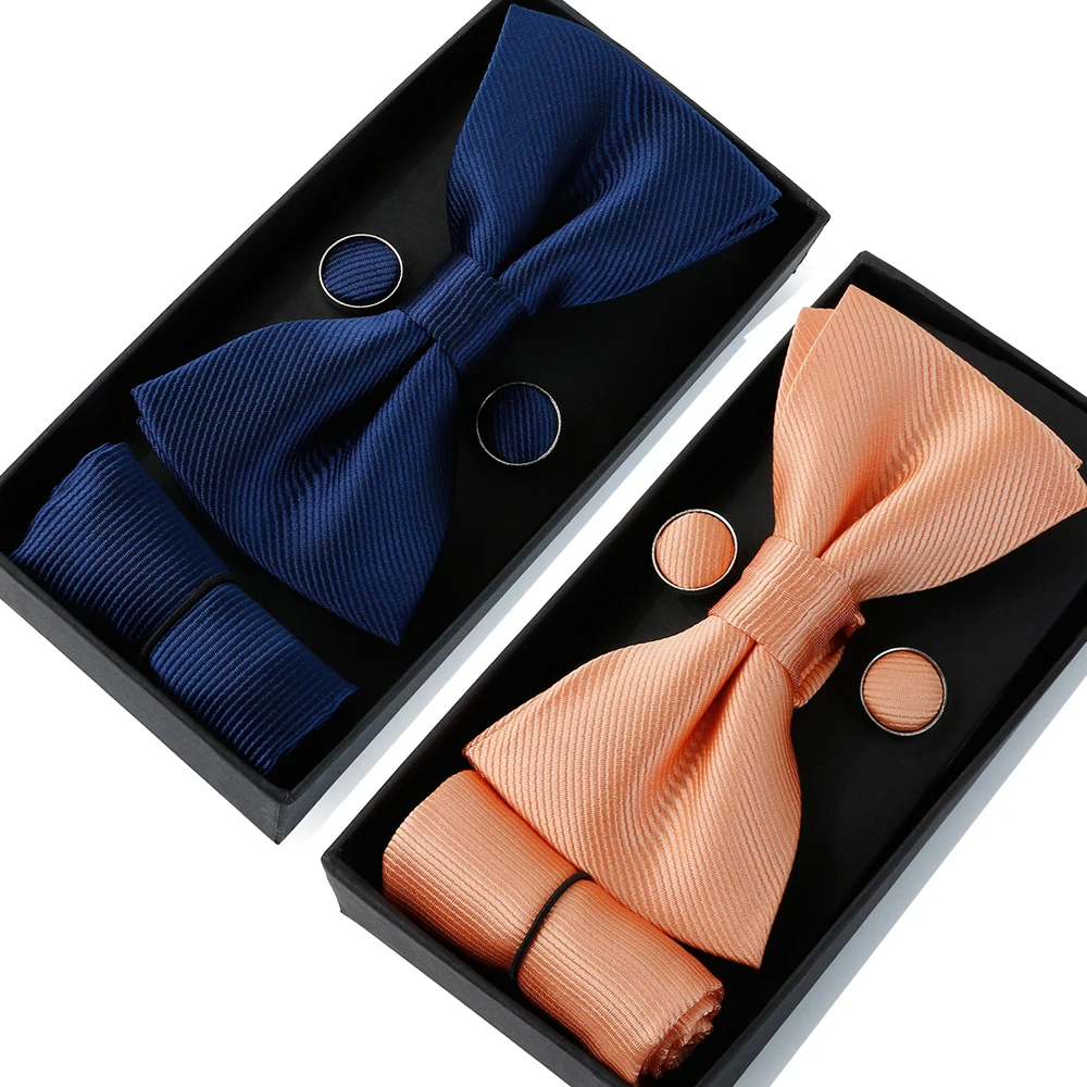 Colourful Bow Tie Pocket Square Gift Set