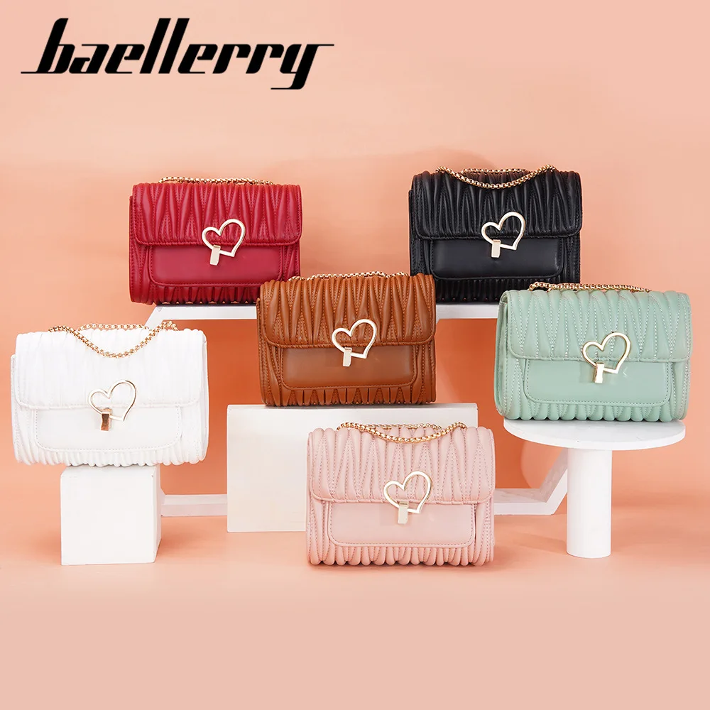 

baellerry love lock small ladies hand bags custom minimalist cute pu leather bags purse Adjustable Strap sling bags for women