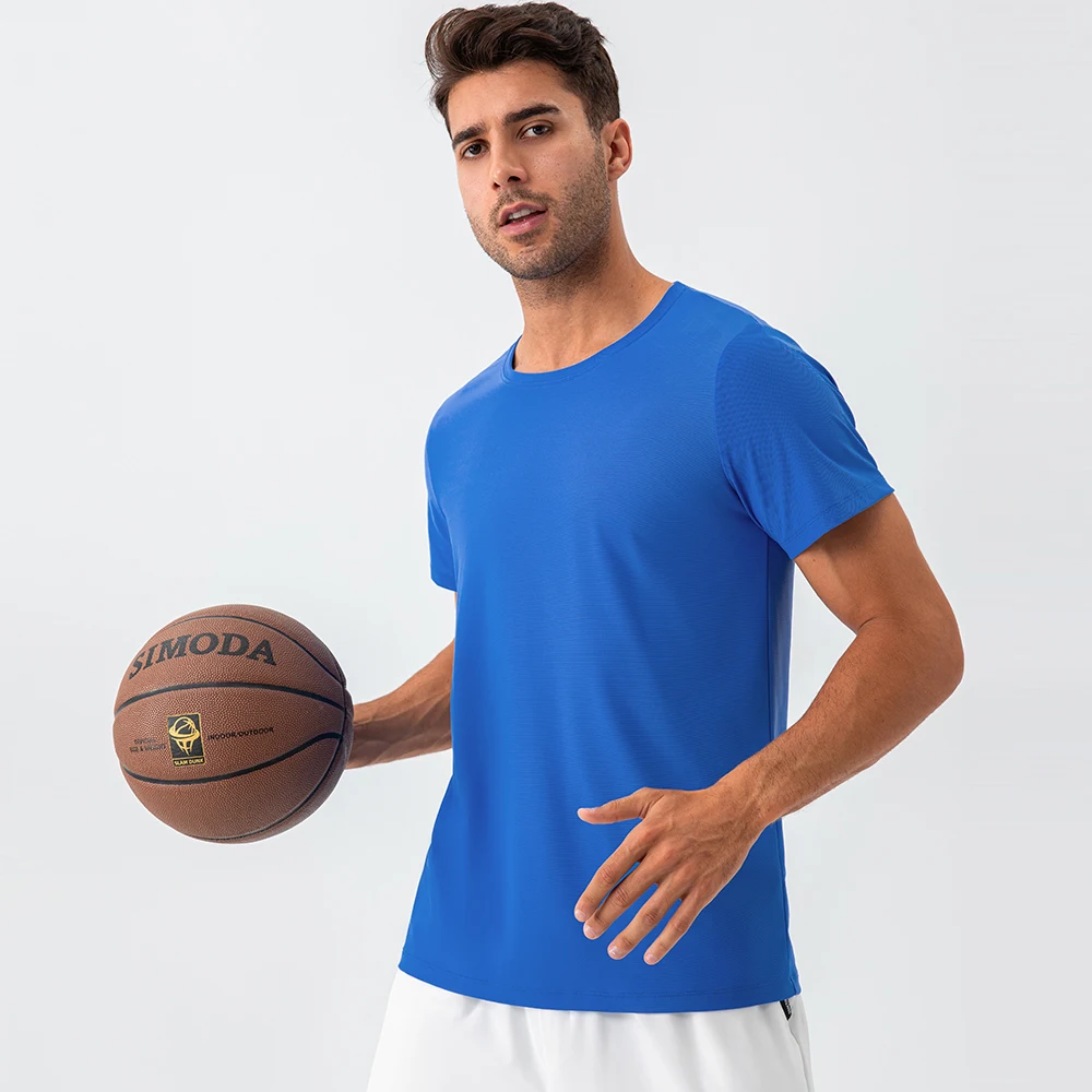 

Sport T-shirt Custom Logo 87% Nylon 13% Spandex High Elastic Men Fitness Workout Clothing Tennis Golf Sport GYM Shirt