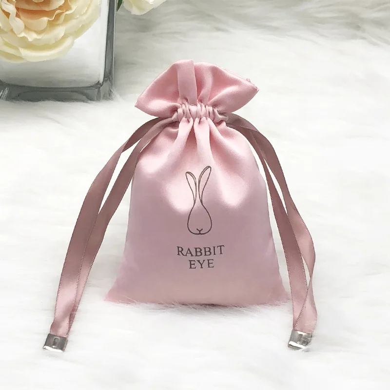 

Custom Pink Packaging Gift Bag Necklace Luxury Jewelry Pouch, Various colors can be choose