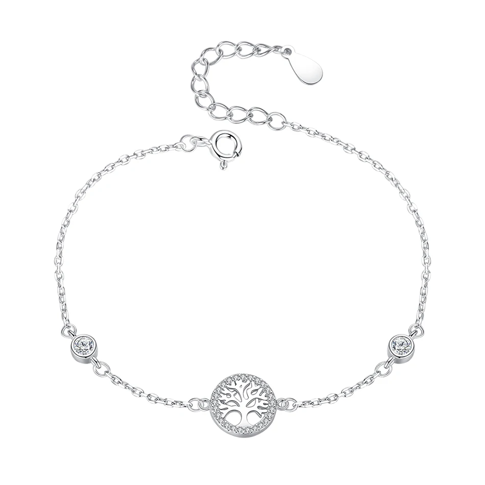 

Popular 100% 925 Sterling Silver Bracelet Tree of Life Bracelet for Women Bracelets Fashion Jewelry 2019