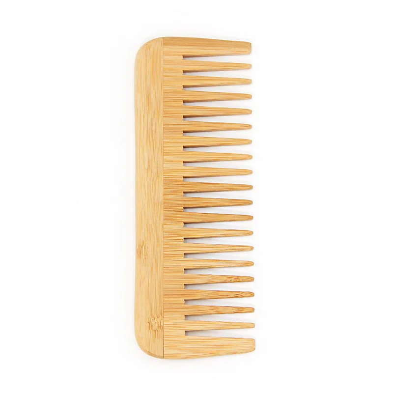 

Eco-friendly Biodegradable Natural Wood Wide Tooth Comb Private Label Bamboo Wooden Comb BAMBOO COMB