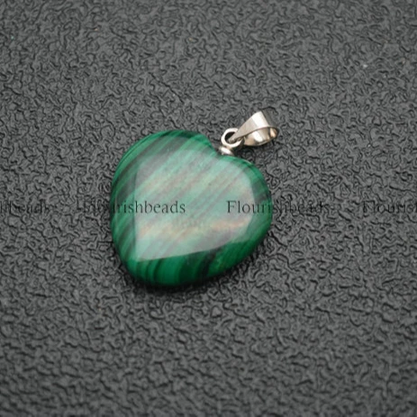 

Natural Gemstone Malachite Heart Shape Pendant