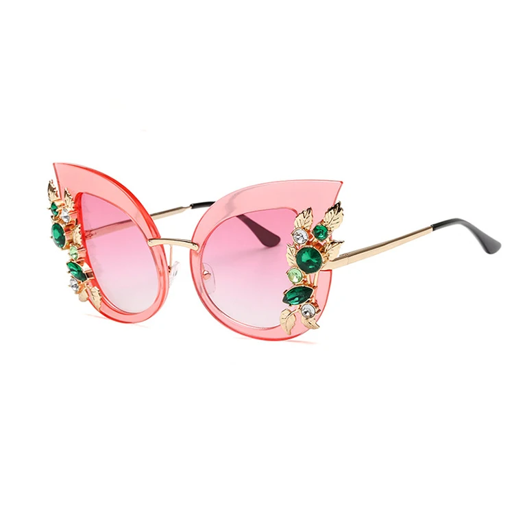 

Oversized Cat Eye Shape Sun Glasses Cateyes Diamond Sunglasses Halloween party sunglasses women
