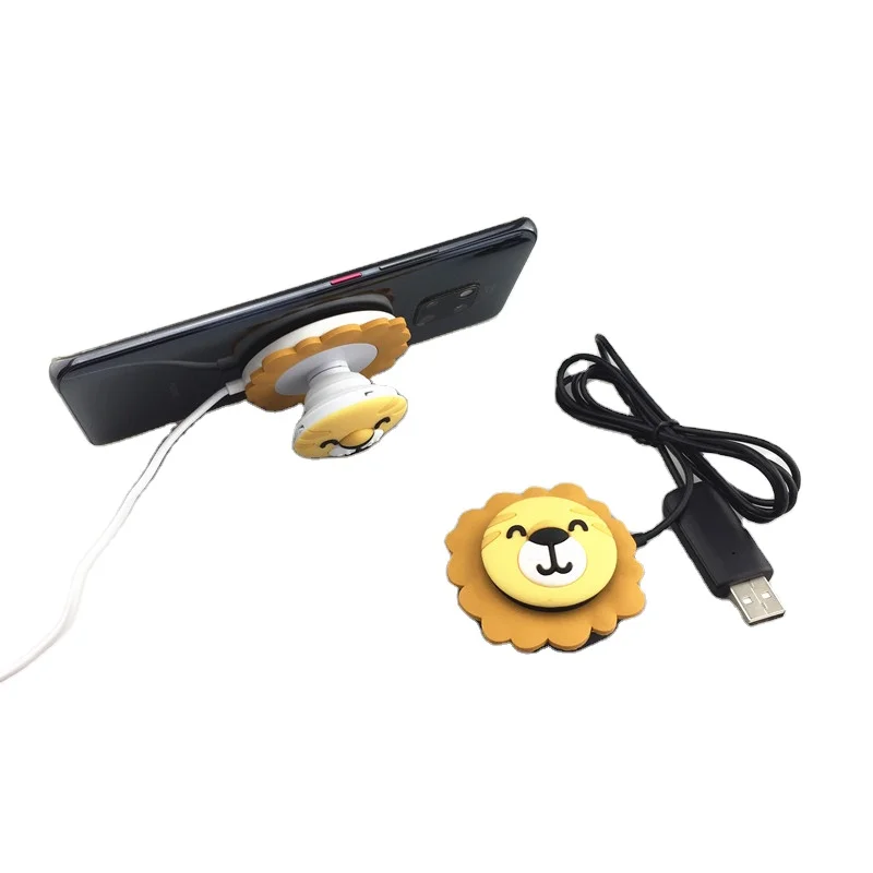 

New product 2020 cute universal sucker phone wireless charger with stand holder