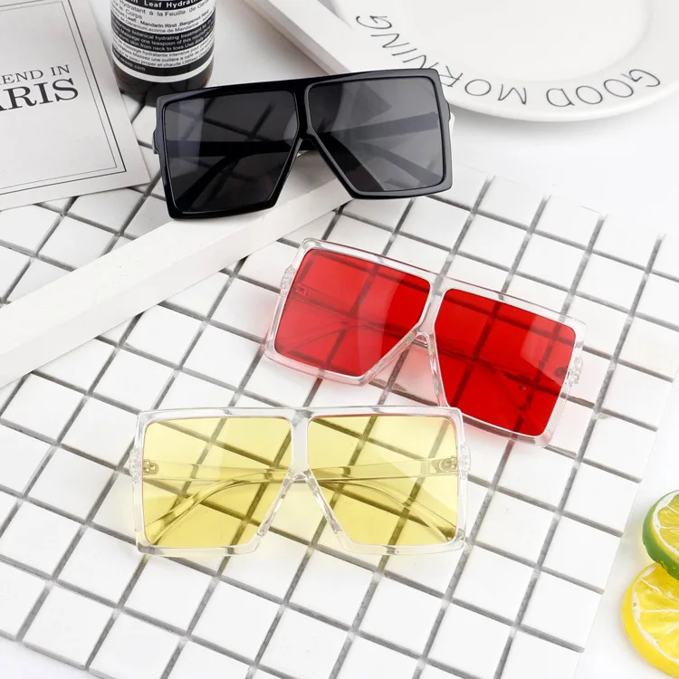 
2020 new arrivals Vintage Retro Square Oversized PC Frame Classic Children Kids Shades Sunglasses Wholesale 