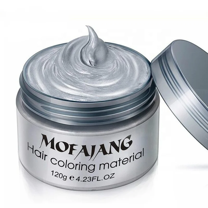 

Popular MOFAJANG 9 Colors Hair Styling Pomade Material Temporary Disposable Mud Hair Color Wax from china supplier