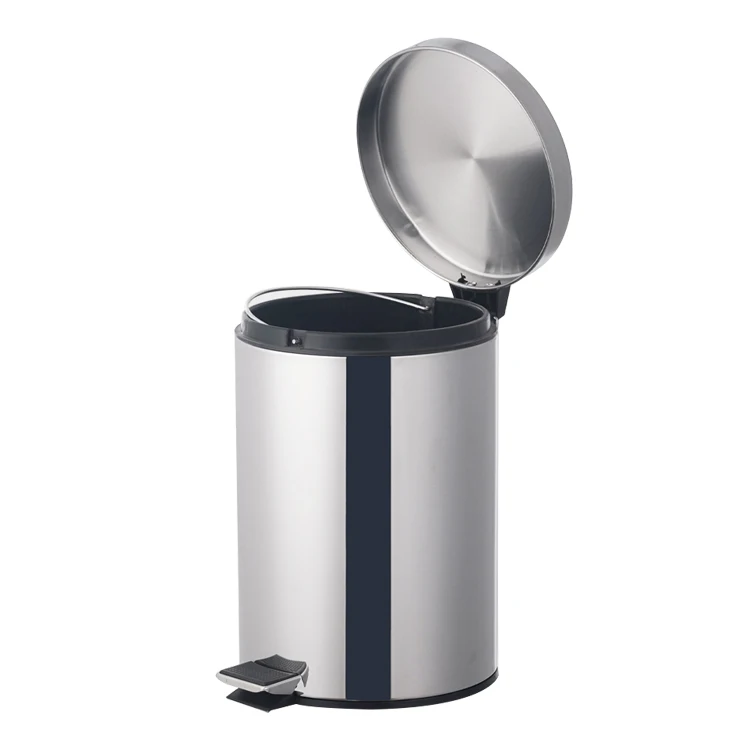 

Metal Dustbin Stainless Steel Garbage Bin Kitchen Trash Can With Lid