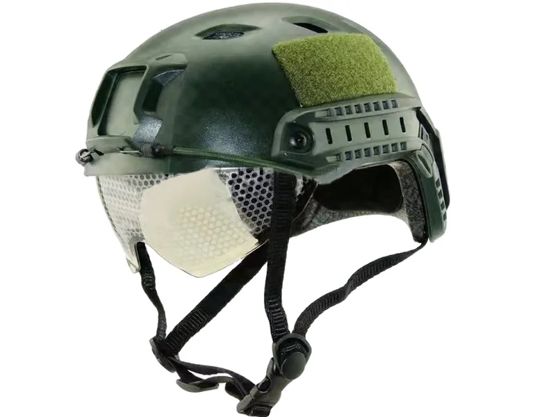 

FAST BJ HELMET WITH PROTECTIVE Goggles Version for paintball helmet CS Outdoor CS Practice Airsoft Helmet, Black,tan,od or as you requirement