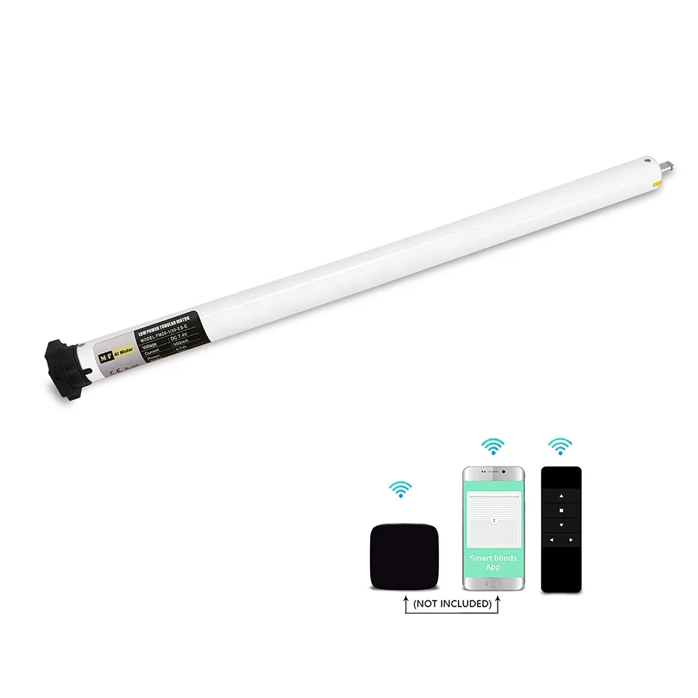 Durable 25mm Diameter Smart Blind Motor Alexa Google Controlled Rechargeable Lithium Battery Tubular Blind Motor Made in China