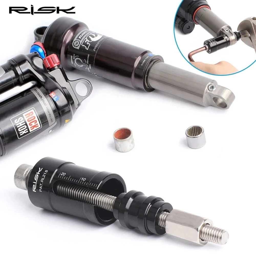 

RISK Mountain Bicycle Rear Shocks Repair Tools MTB Bike Shock Absorber Bushing Install/Removal Tool Kit For FOX Rockshox CCDB DU, Black