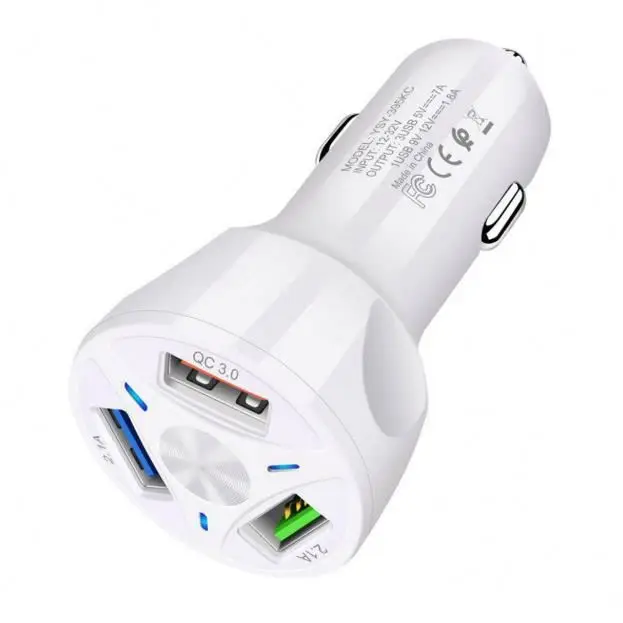 

Type c car charger REKpb 4.8a car charger, Black, white