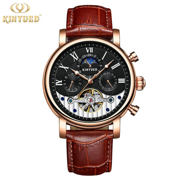 

KINYUED J018 Distinctive Style Watches Waterproof Luminous Stainless Steel Strap Mechanical Custom Wristwatches, 3 colors