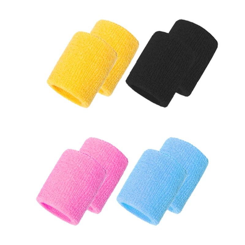

high elasticity custom fashion cotton fabric wrist sweatband absorbent sweat bands
