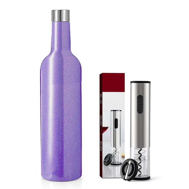 

Empty wine bottle wine bottle opener 750ml wine bottle stainless steel 18/8 double wall insulated, Customized color