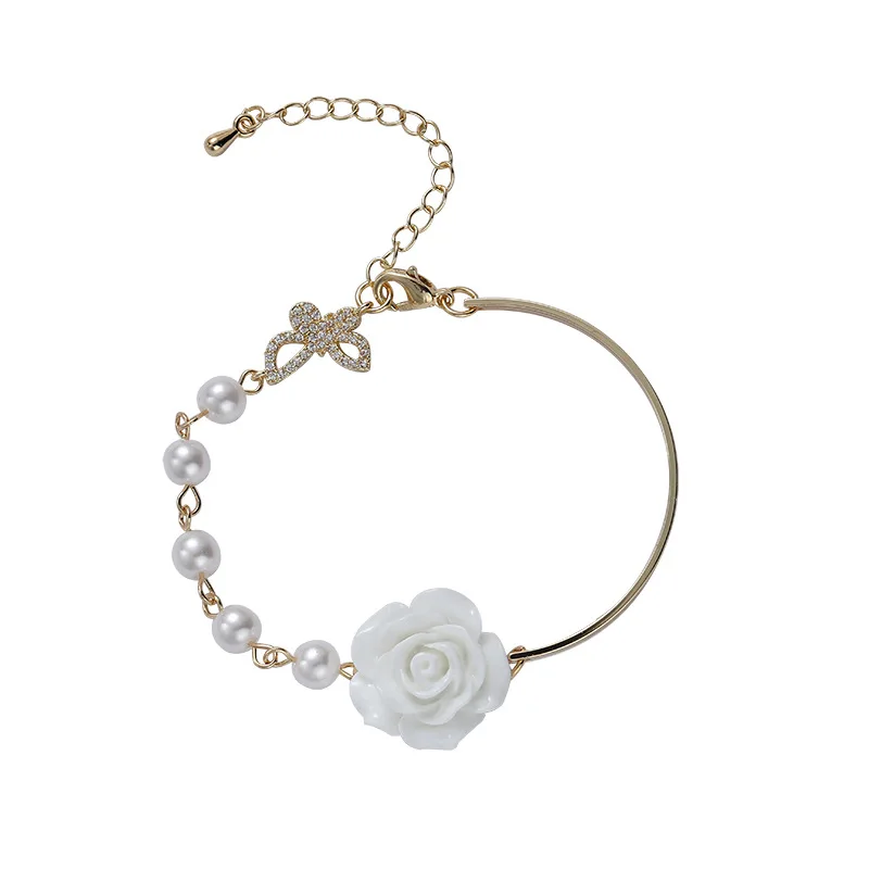 

Hainon pearl bracelets & bangles women bracelet flower Irregular charm bracelets