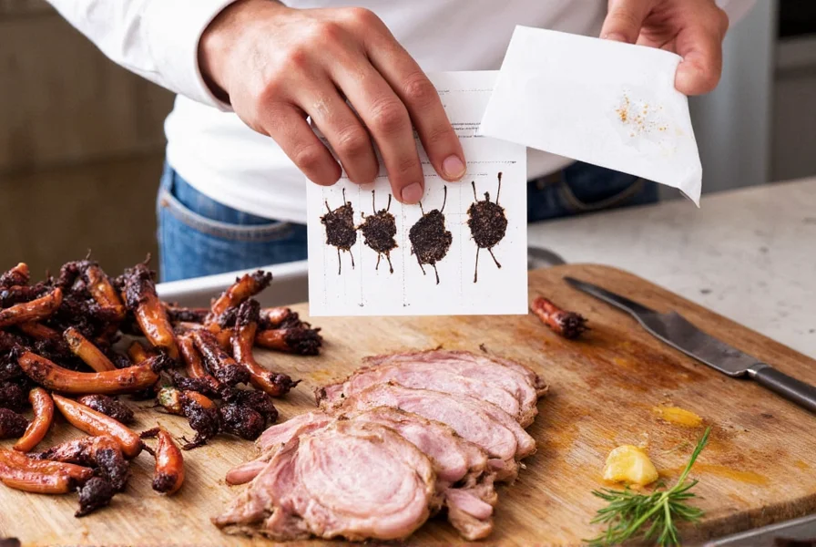 Chef sprinkling spice on a plate