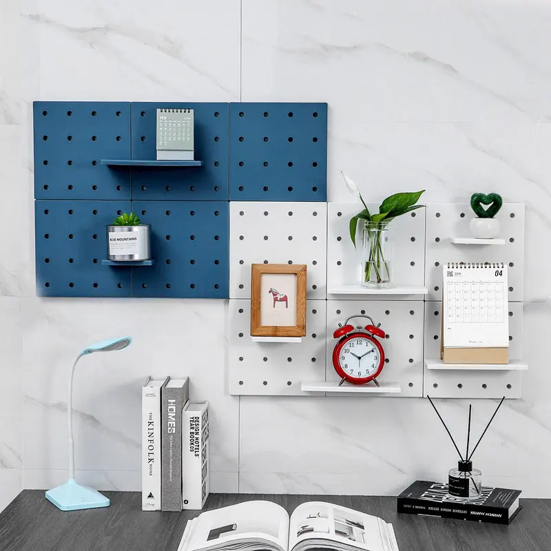 

Pegboard Wall Ledges Decorative Wall Organizer with Pegges For Kitchen Bathroom Bedroom