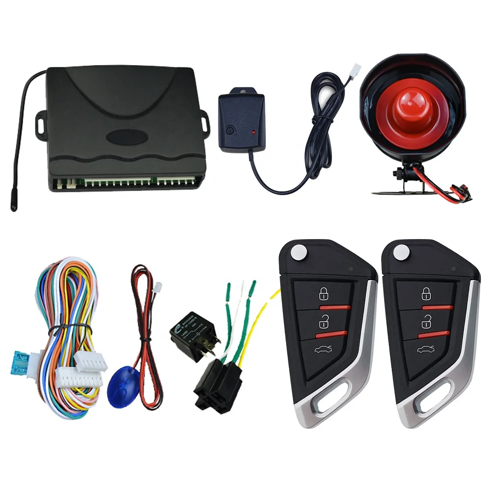 

Car Alarms System with Remote Starter Anti hijack switch Push Button Start Stop Iginition car immobilizer alarma