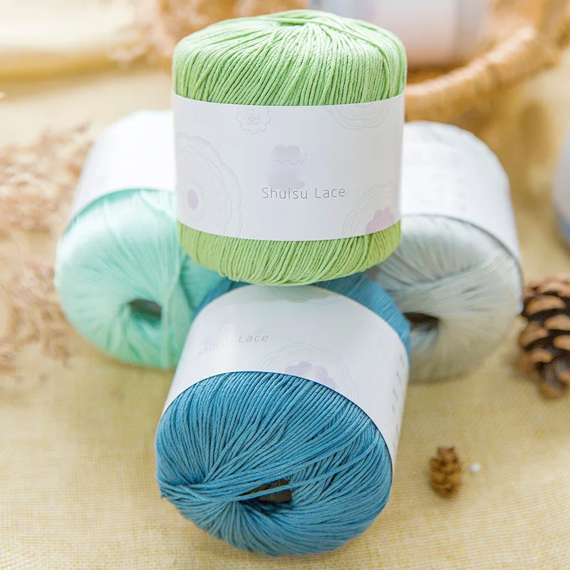

Charmkey Colorful 100% Cotton Yarn Crochet Hand Knitting Soft Yarn Blended Fancy Hand Knitting Yarn