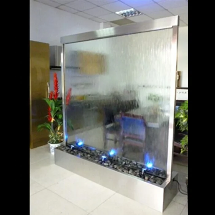 

floor standing water feature artificial glass waterfall for garden