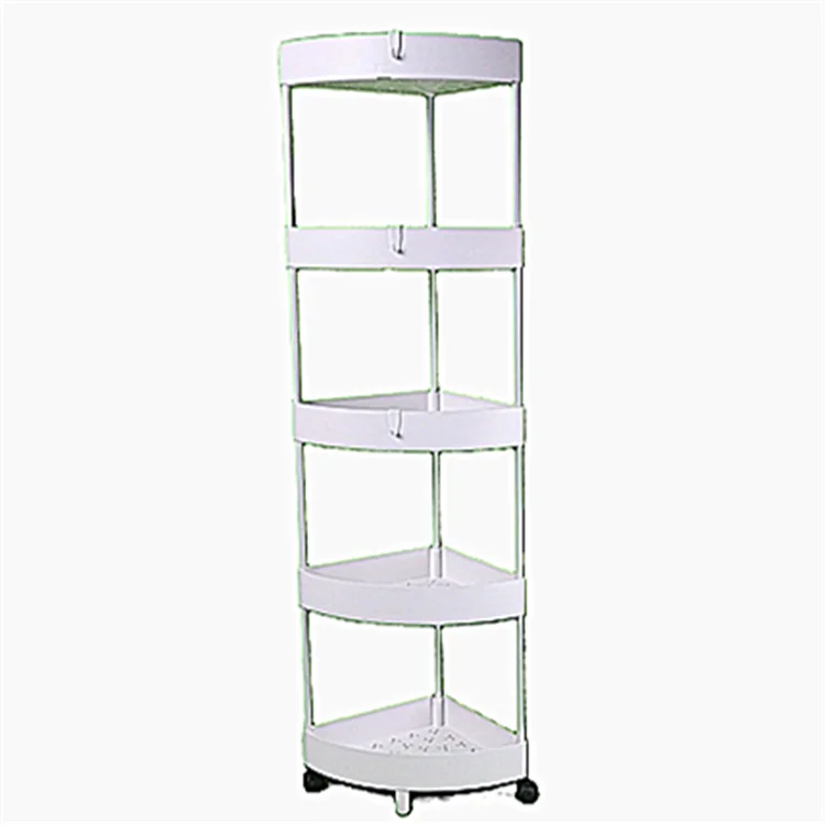 

High Quality 5-tiers Detachable Stainless storage corner trolley