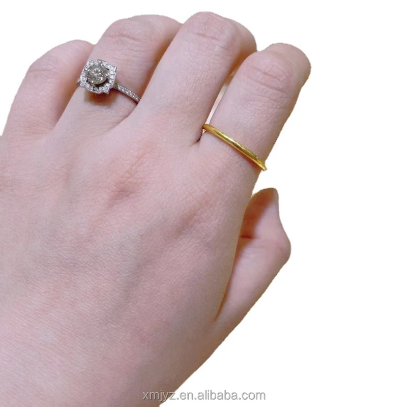 

Certified In Stock Wholesale 3D Hard Gold Plain Ring Pure Gold 999 New Ring 24K Pure Gold Fashion Boutique Ring