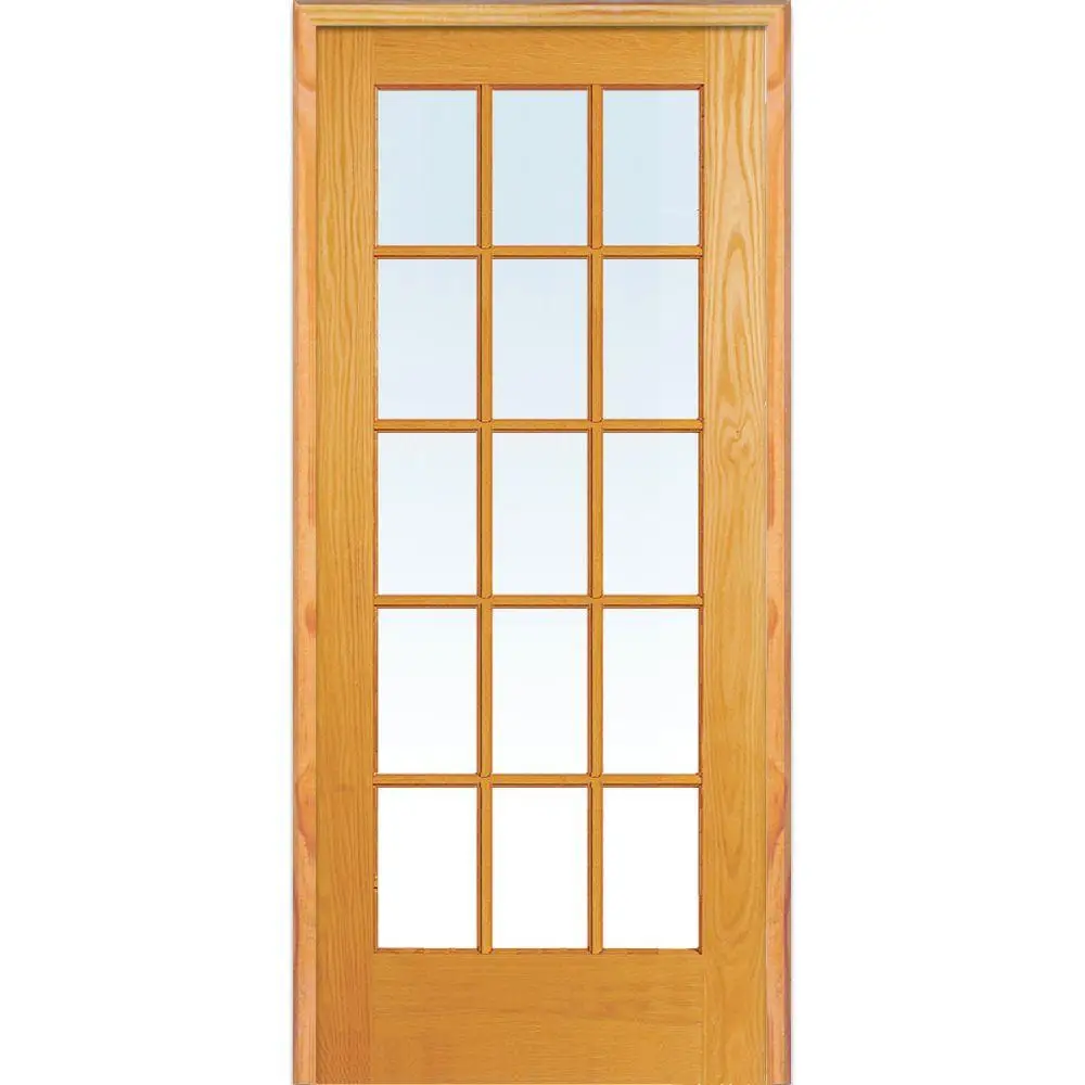 36 In X 80 Right Hand Unfinished Pine Gl 15 Lite Clear Right Hand Unfinished Pine Gl