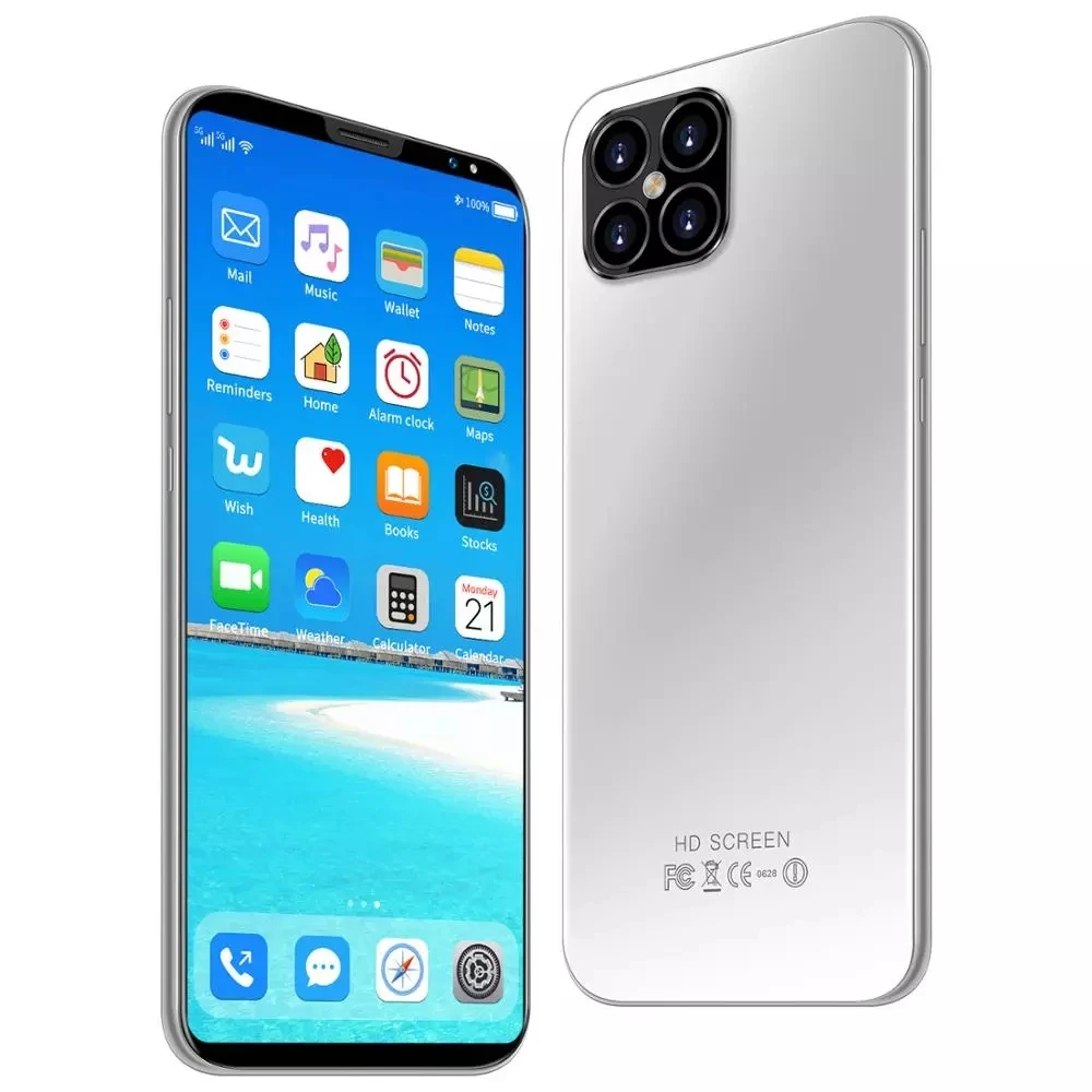 

i12 Pro+ 6.1 inch Android Smartphones 8GB+256GB 10-Core 5G LET Cellphones 4 Camera MTK6889 Face ID Unlock Dual SIM Mobile Phone