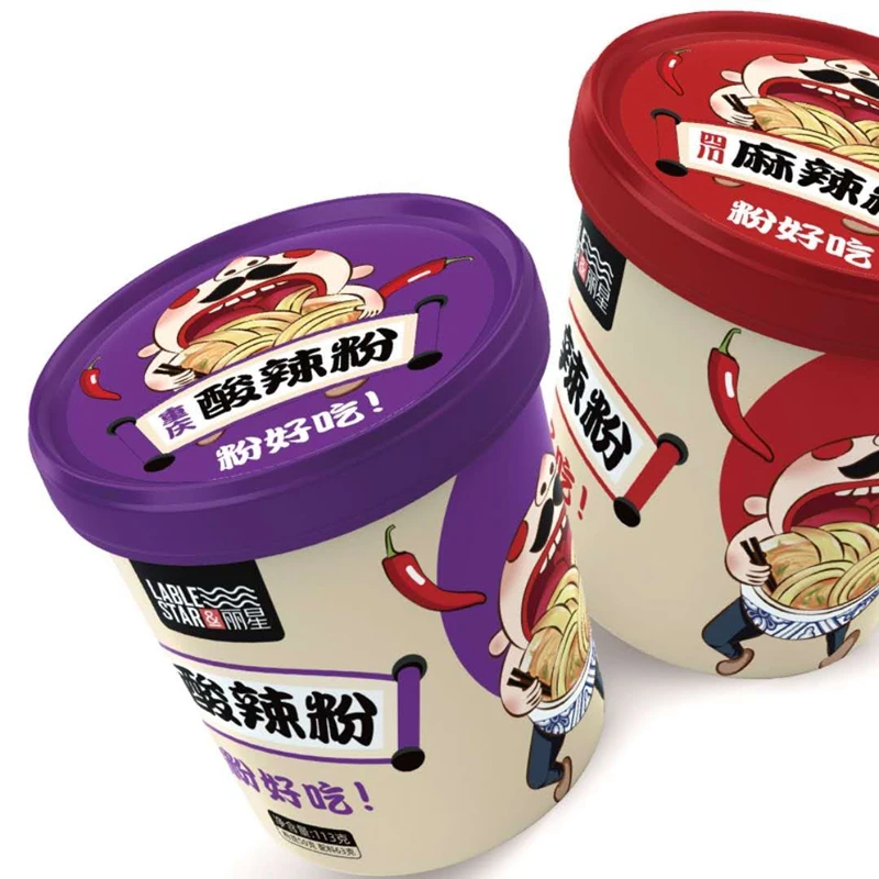 
Six cartons of Lixing hot and sour noodles Chinese vermicelli instant noodles package food sweet potato noodles Chinese food 