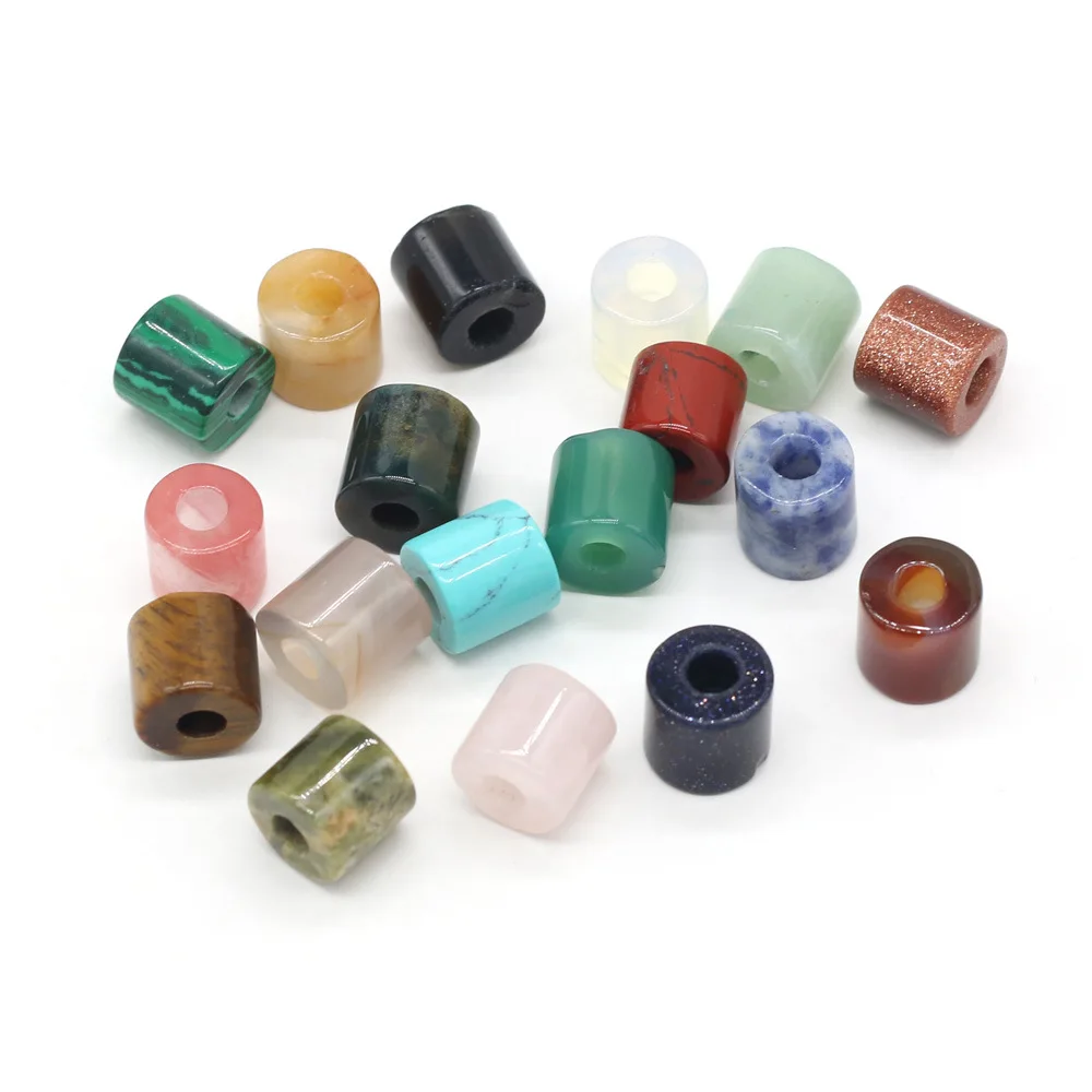 

Wholesale DIY Jewelry Accessories Natural Stone Semi-precious Stone Cylindrical Pendant