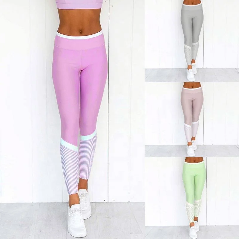 

VOOGUE Striped Prined Women's Leggings Yoga Pants Women's Outfits Sportwear, More than 7 colors available