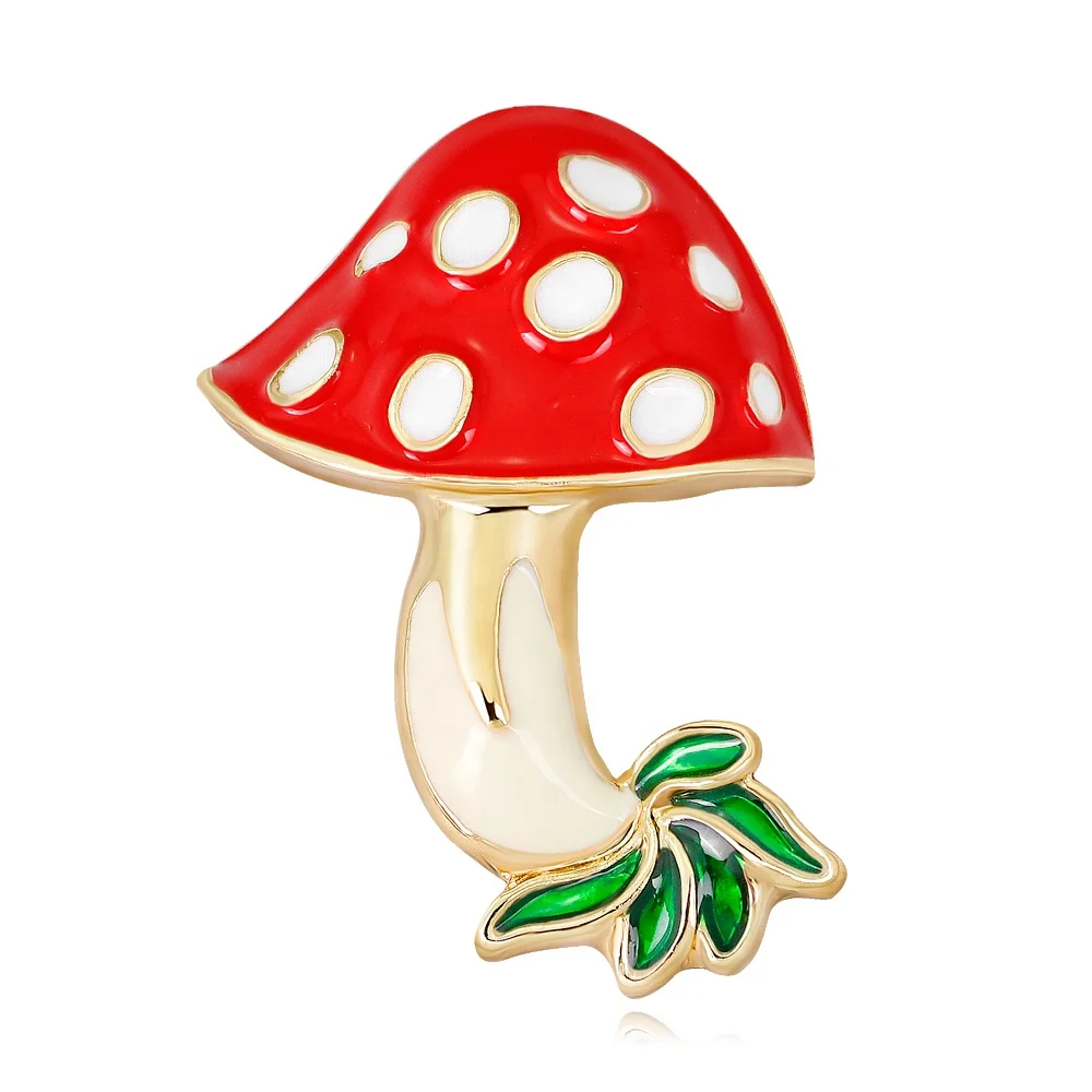 

Cute Cartoon Red Mushroom Creative Halloween Brooch