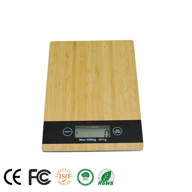 

Amazon hot sale Eco-Friendly ecological bamboo electronic kitchen scale digital food scale PT-2505