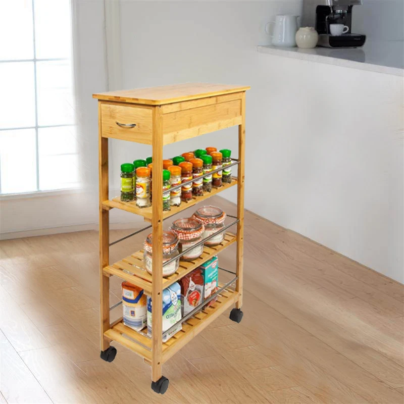 Multipurpose Bamboo Kitchen Furniture Trolley Cart Buy Trolley Cart
