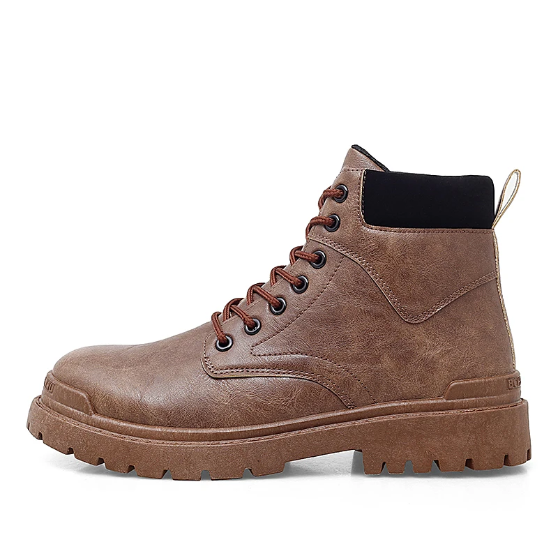

Luxury Pu leather martin boots wholesale rubber work boots men's fashion outdoor hiking boots