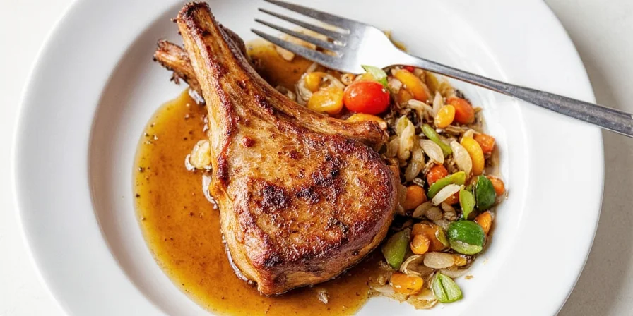 Pork chop with orange zest cumin rub