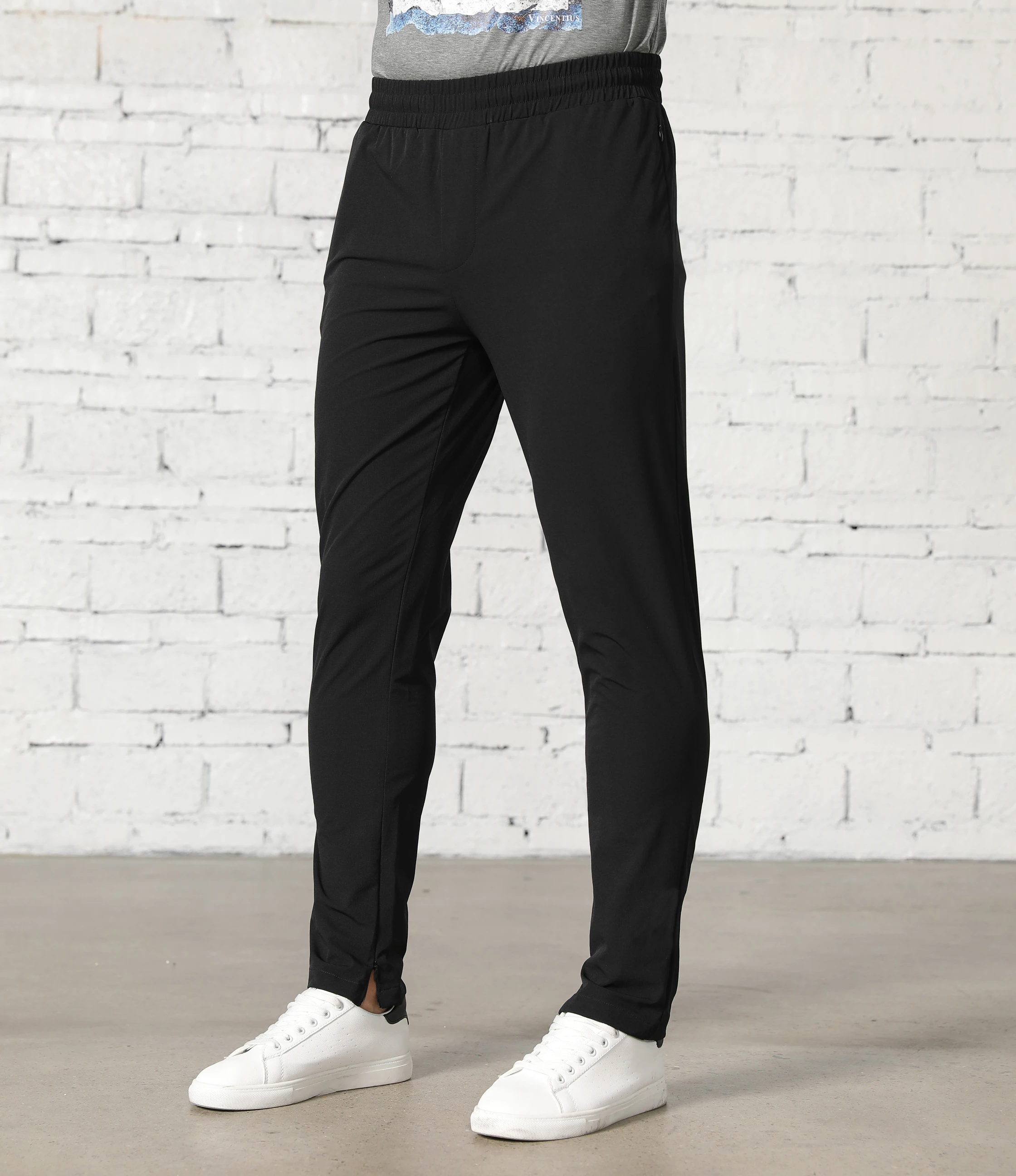 

Autumn High Quality Polyester Formal Men's Track Trousers Jogging Sports Pants Men Jogger Small Leg With Zipper Jogger Pant Men, Customized color