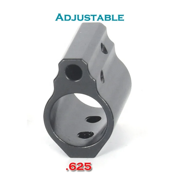 

Tactical Adjustable 0.625 Inch Gas Block Low Profile  Gas Block Hunting, Black