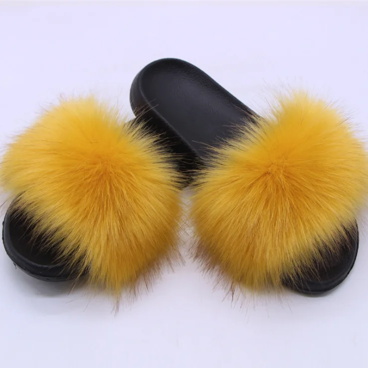 

Imitation Fur Slippers Women Home Fluffy Sliders Comfort Furry Summer Flats Sweet Ladies Shoes Female Furry Indoor Flip Flops