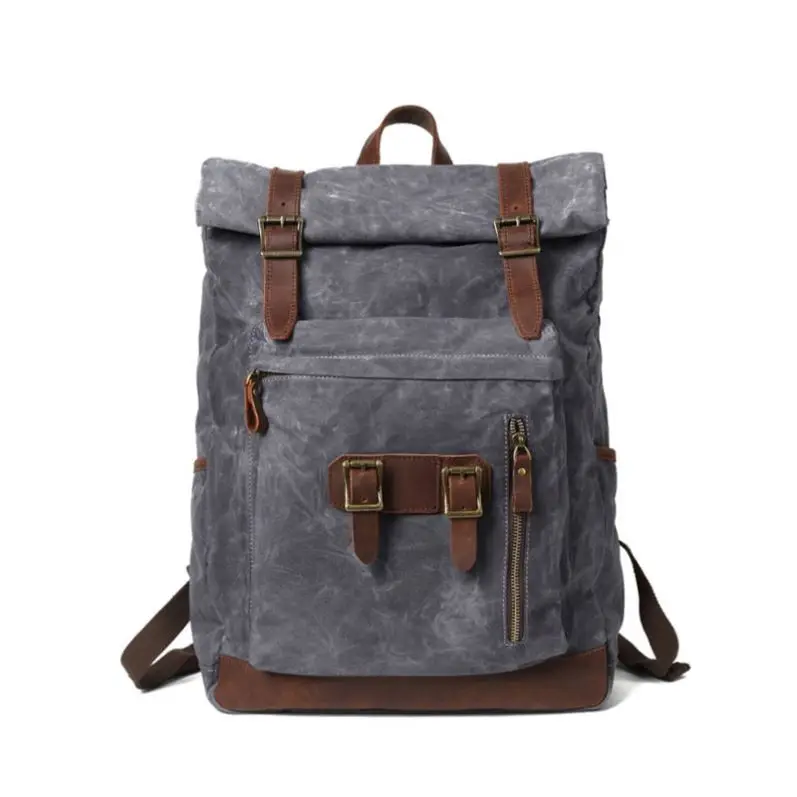 

Fashion Canvas Backpack Custom Water Resistance Laptop Canvas Backpack, Customized color