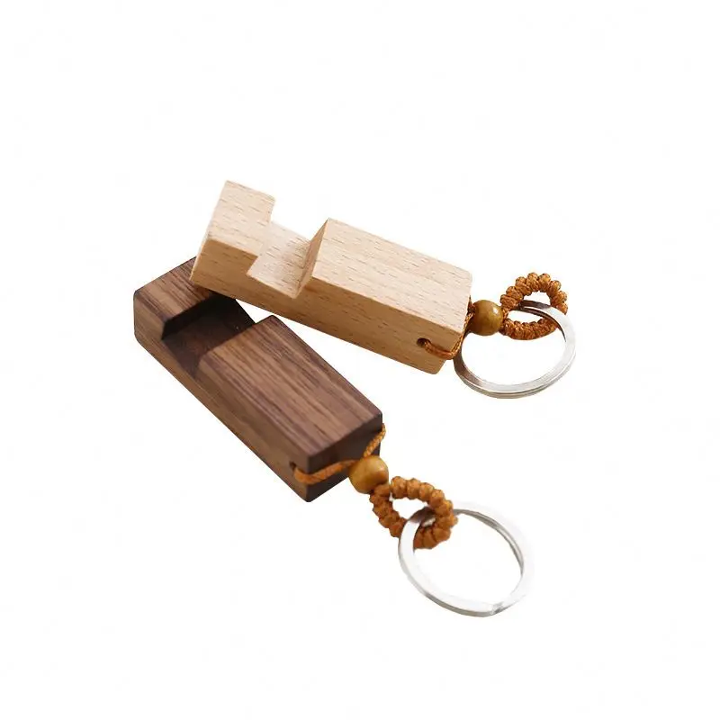 

Solid Wood Mini Desktop Mobile Phone Holder Whole Wood Portable Mobile Phone Base, Natural wood color
