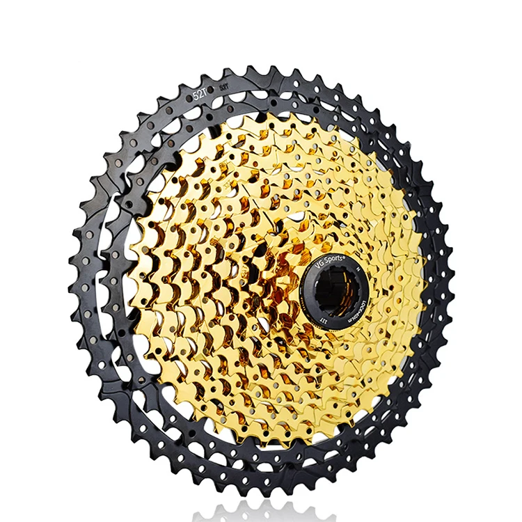 

High Quality 12 Speed 11-52T Mountain Bike Cassette Freewheel Sprocket Replacement Accessory for Sram Shimano Sunrace, Golden