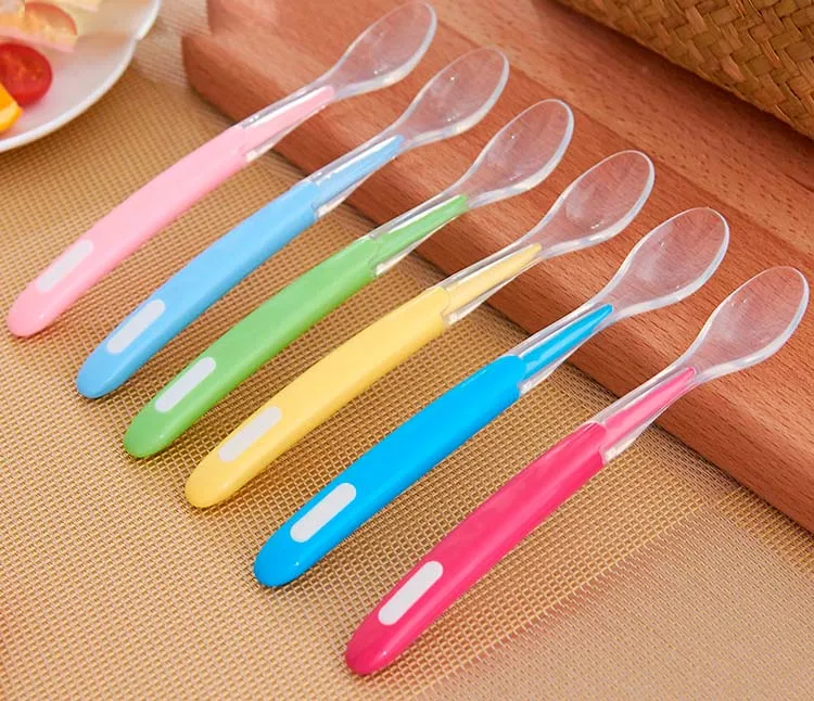 

BPA Free Silicone Baby Spoon for Infant Baby Training Baby Feeding Spoon, Customized