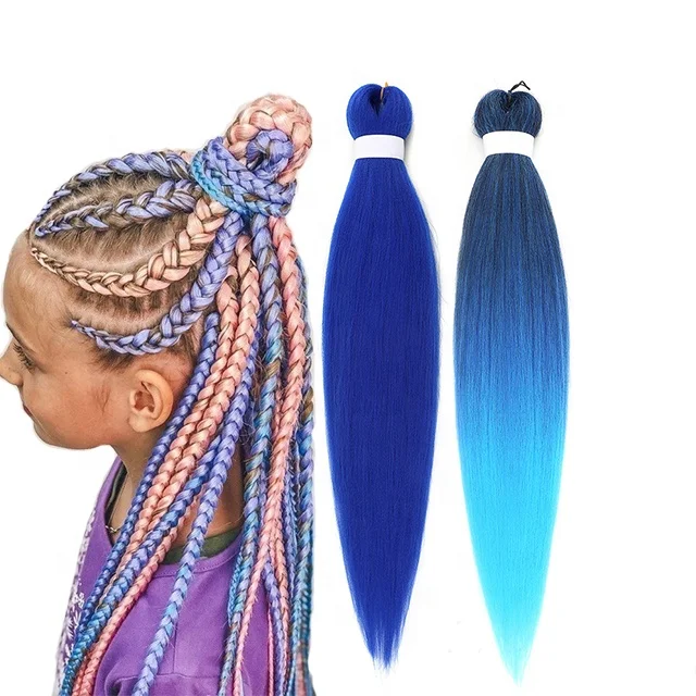 

High Quality Xpression Braiding Hair Pre Stretched For Braided Hair Extensions Ez Braids Synthetic Bulk Jumbo