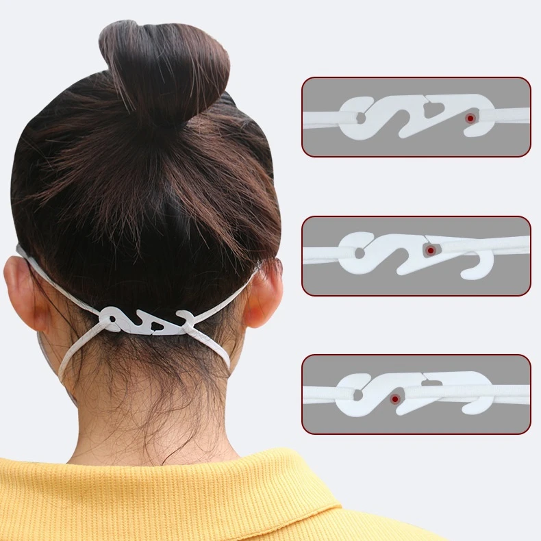 

Q1076 Women Mouth Muffle Ear Hook Girls Adjustable Ear Strap Extension Children Ear Saver Kids Other Household Sundries, Plastic white