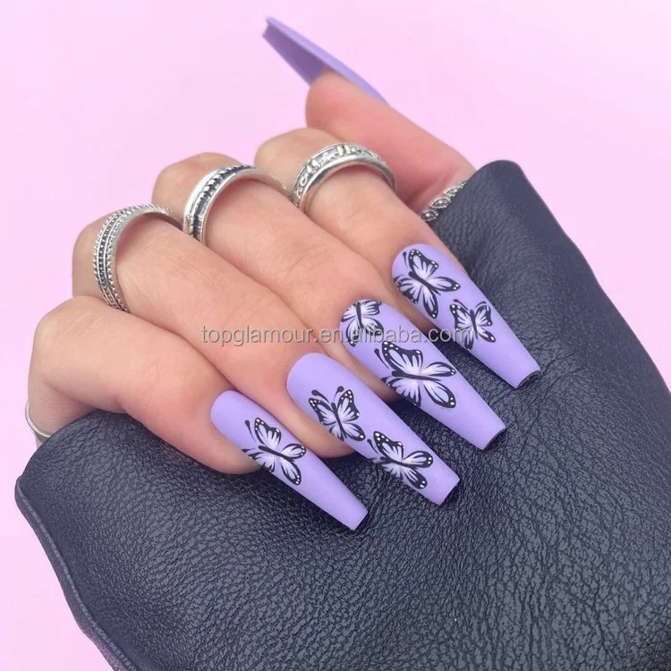 

Wholesale false nails free sample nail supplies halloween nail art, Multi color