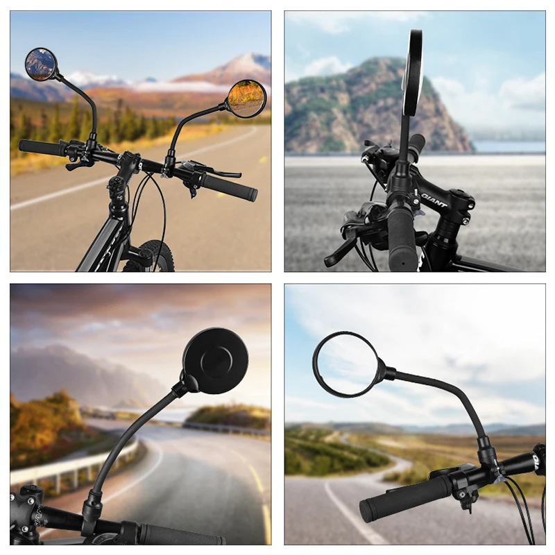 360° Rotate Bike Handlebar Rearview Road Mountain Bicycle Safety Mirror Oval 8852084258882 