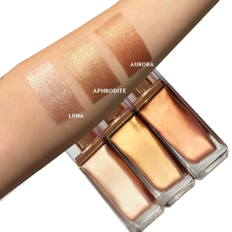 

Cream Liquid Highlighter Body Glow Bronze Bronzer No Logo, 3 colors