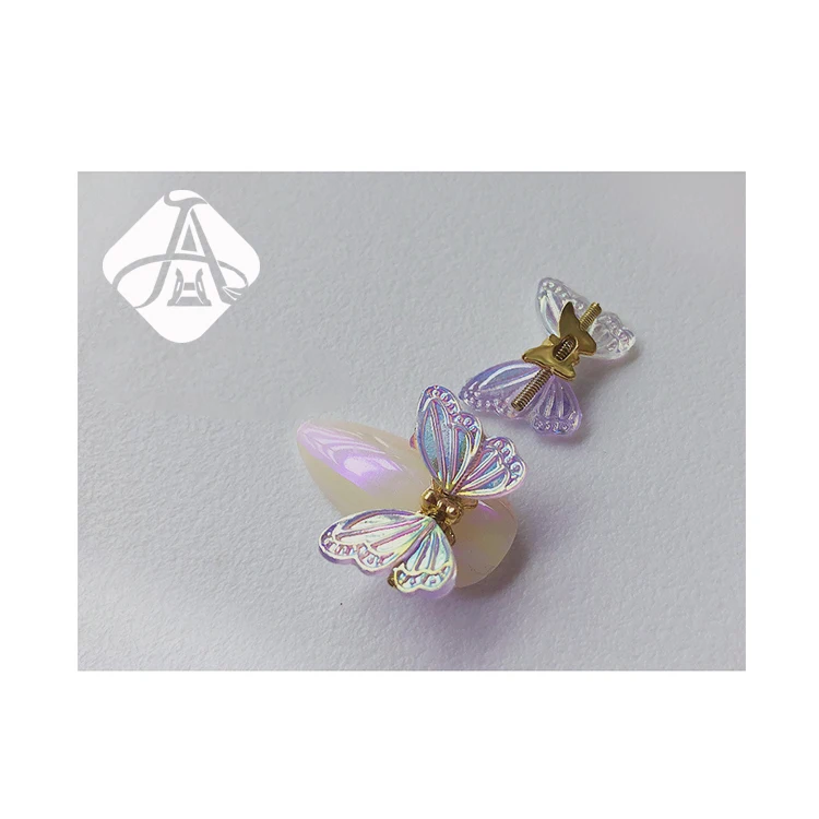 

AH 2021 3D Butterfly Nail Art Charm Decoration Nail Art Accessories Crystal Butterfly Nail Art